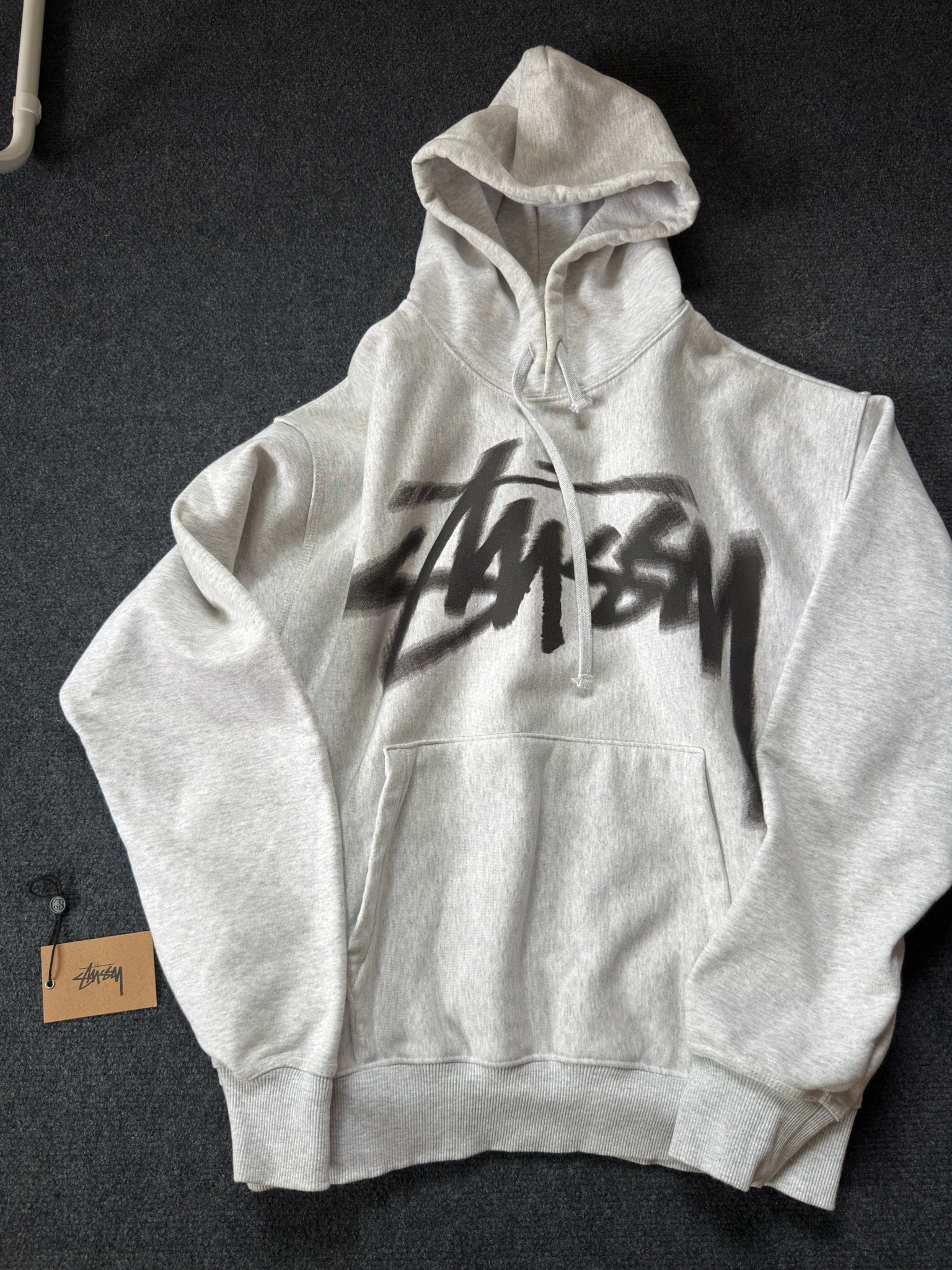 Stussy Dizzy Stock Hoodie "Ash Heather"