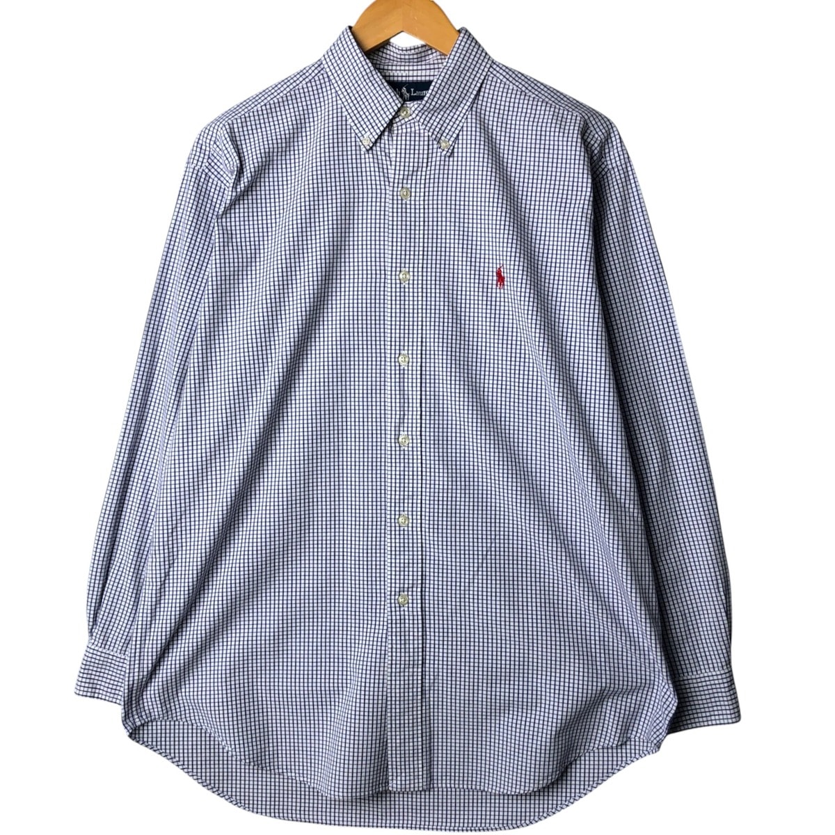 古着 ラルフローレン Ralph Lauren BLAKE 長袖 ボタンダウンチェックシャツ メンズM相当/eaa575413