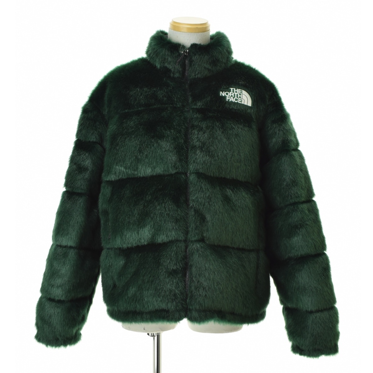Supreme x The North Face Faux Fur Nuptse Jacket "Green"