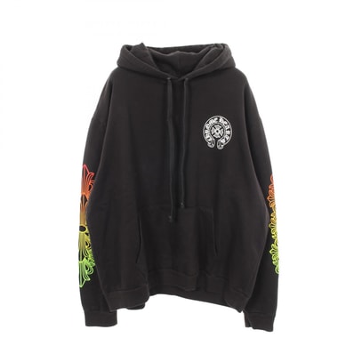 クロムハーツ CHROME HEARTS Back Grad Circle Logo パーカー 衣料品 トップス コットン メンズ ブラック系 【中古】
