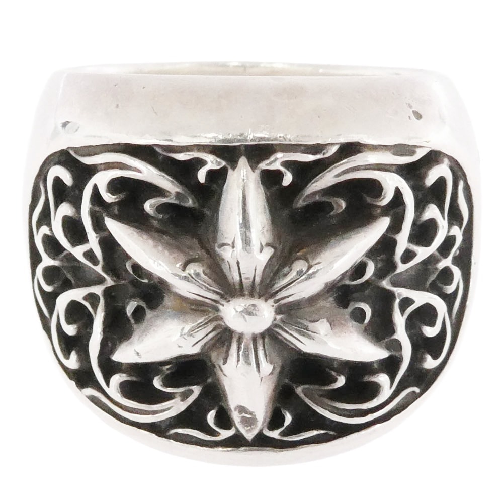 CHROME HEARTS クロムハーツ(原本無) リング CLSSC OVAL STAR クラシック オーバルスター リング シルバー シルバー系 23.5号【中古】