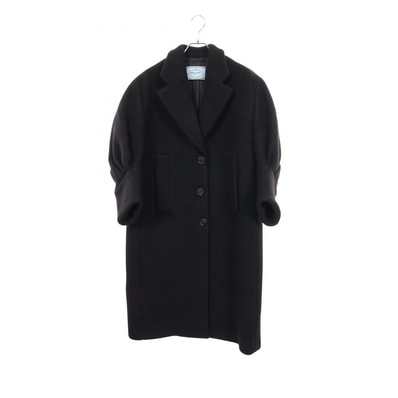 プラダ PRADA パフスリーブ 衣料品 アウター ウール カシミヤ レディース ブラック系 【中古】