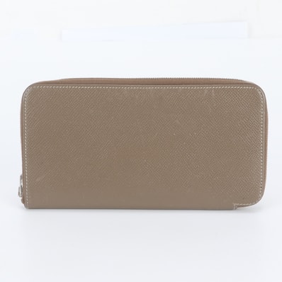 ■美品 エルメスアザップ □O 刻印長財布 レザー