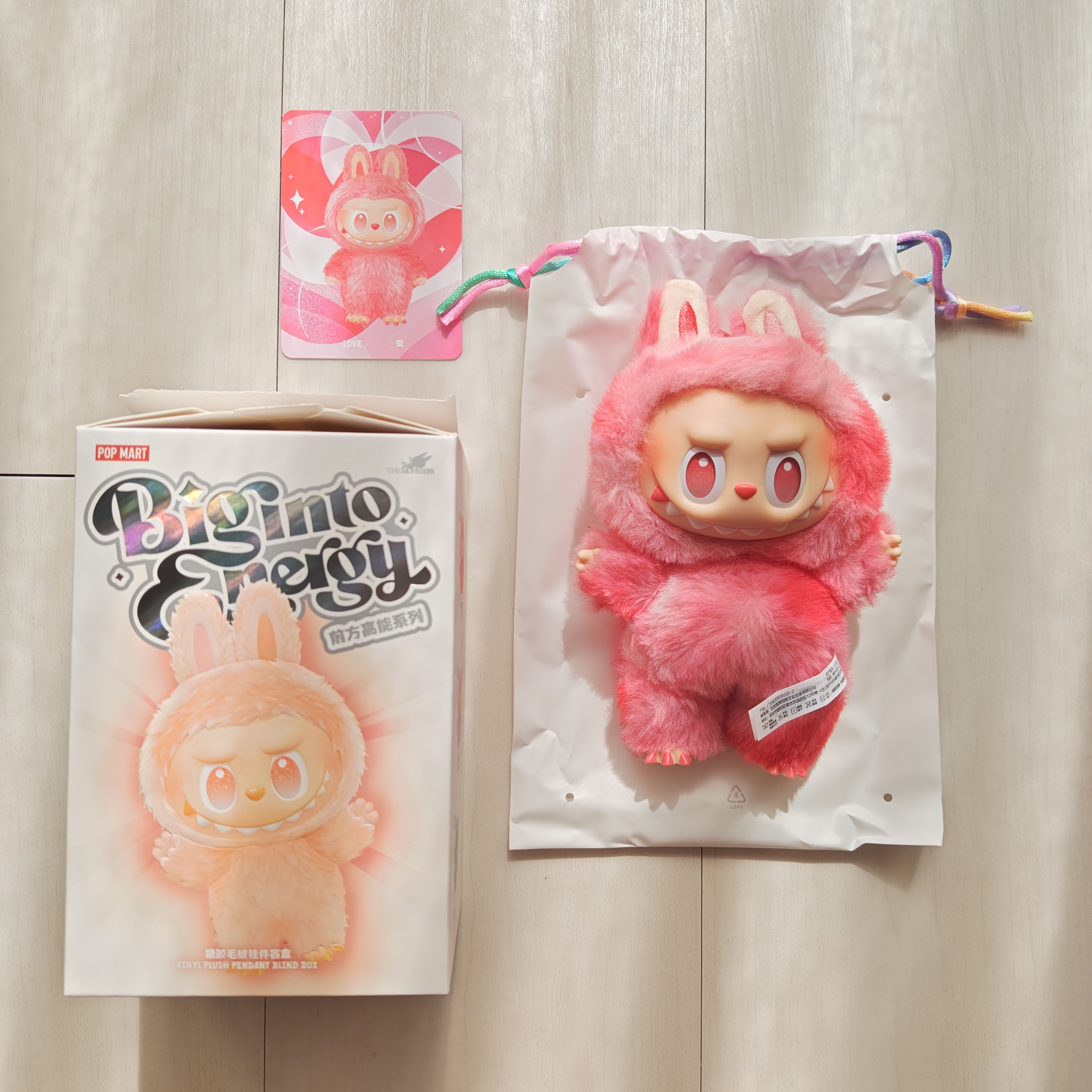 POP MART THE MONSTERS (LABUBU) Big into Energy Series Plush Pendant LOVE