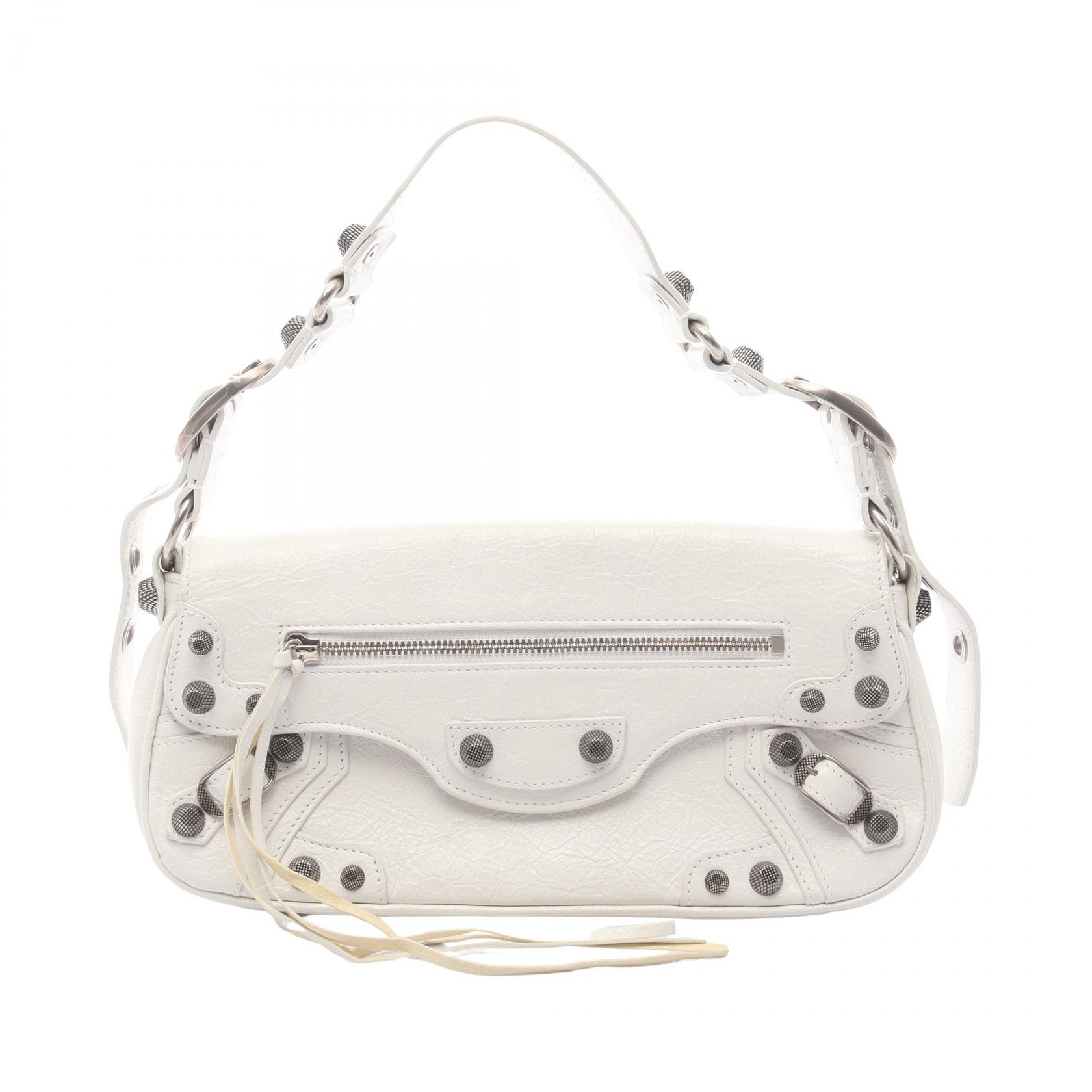 バレンシアガ BALENCIAGA ル カゴール スモール スリングバッグ ハンドバッグ バッグ レザー レディース ホワイト系 7716401VG9Y 【中古】