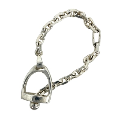 HERMES エルメス キーホルダー エトリエ チャーム メンズ レディース シルバー925 ユニセックス 約8.3g【中古品】