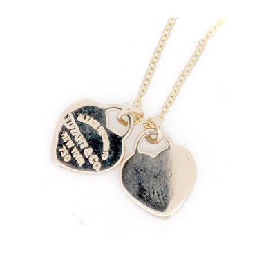 Tiffany & Co. Return to Tiffany Double Heart Tag Pendant Mini "Rose Gold"