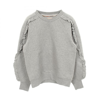 バーバリー BURBERRY フリル スウェット 衣料品 トップス コットン ポリエステル レディース グレー系 【中古】