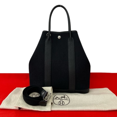 HERMES エルメス ガーデンファイル PM ネゴンダ トワルミリタリー ショルダーバッグ ブラック
77969