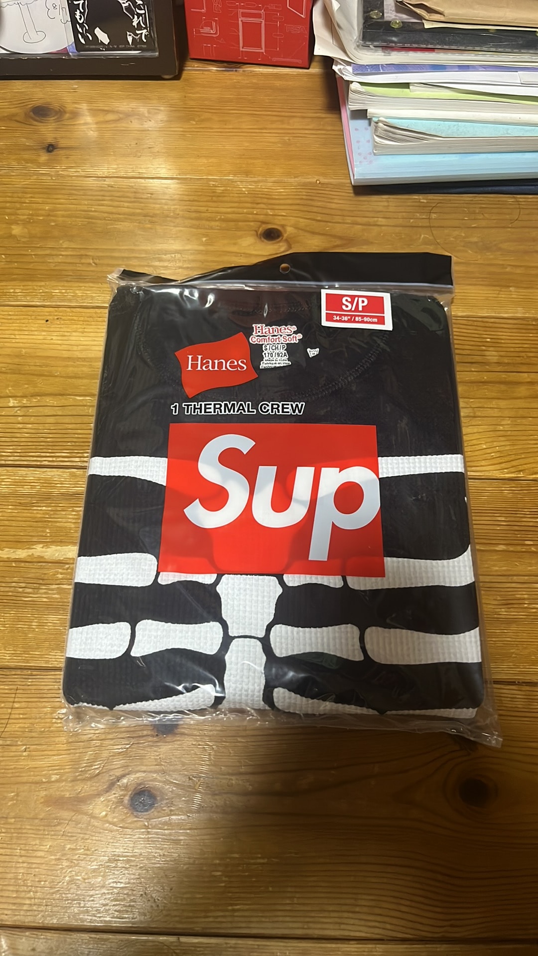 Supreme x Hanes Bones Thermal Crew (1 Pack) "Black"