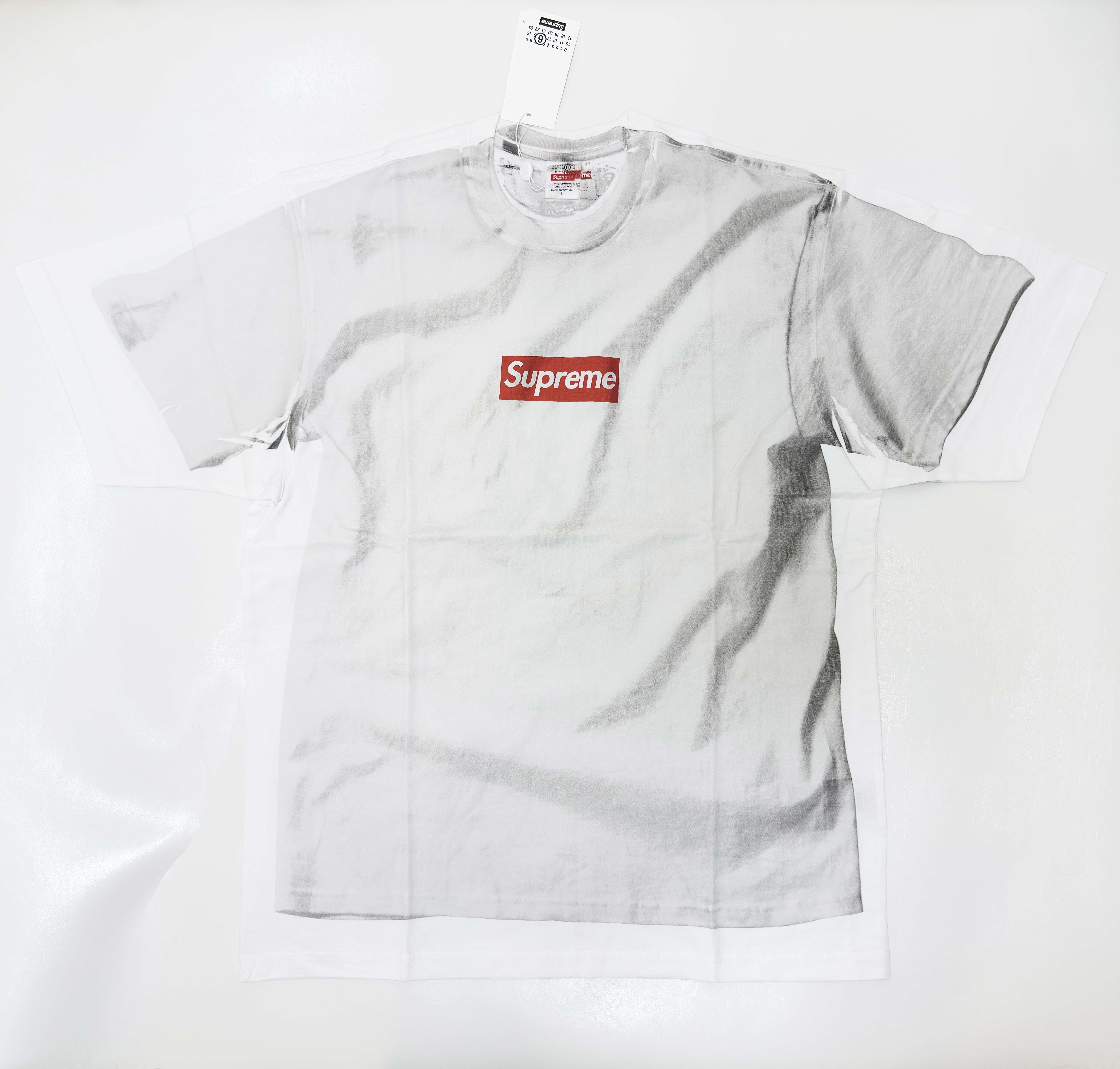 Supreme x MM6 Maison Margiela Box Logo Tee "White"