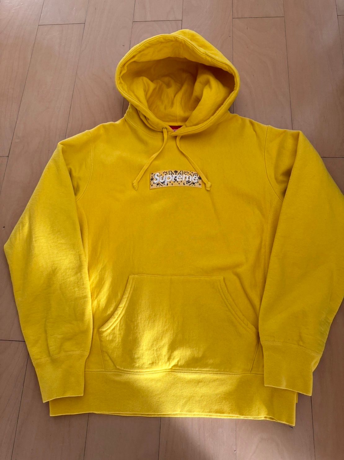 Supreme Bandana Box Logo Hooded Sweatshirt "Yellow"