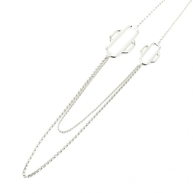 HERMES エルメス ネックレス アトラージュ アクセサリー ロングネックレス フリーサイズ ジュエリー シルバー925 レディース 約92.7g【中古品】