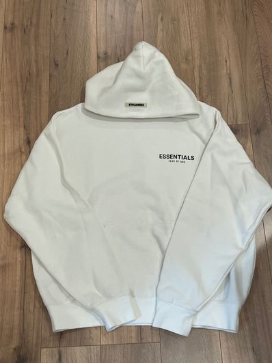 FEAR OF GOD ESSENTIALS Photo Pullover Hoodie "White"