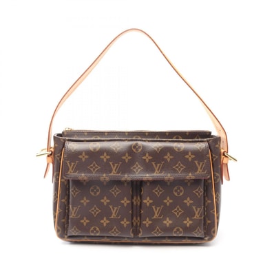ルイ・ヴィトン LOUIS VUITTON ヴィバシテGM モノグラム ショルダーバッグ バッグ PVCコーティングキャンバス レザー レディース ブラウン系 M51163 【中古】