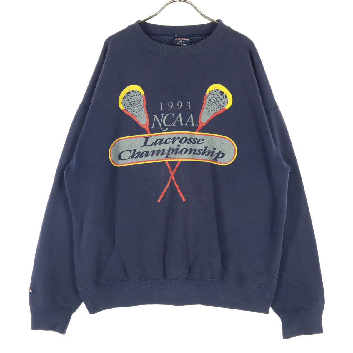 JANSPORTS ジャンスポーツ 90s オールド USA製 プリント 長袖 トレーナー XL ネイビー