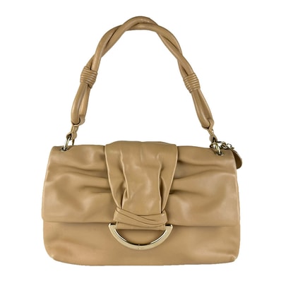 クリスチャンディオール Christian Dior ショルダーバッグ Demi Lune レザー ベージュ レディース【中古】 z9740