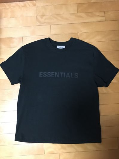 FEAR OF GOD ESSENTIALS 3D Silicon Applique Boxy T-Shirt "Black"