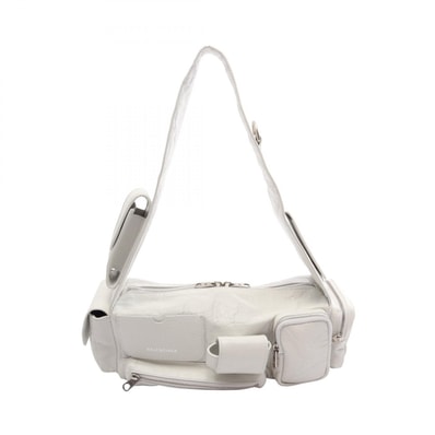 バレンシアガ BALENCIAGA SUPERBUSY SLING BAG ス ーパービジー ショルダーバッグ バッグ レザー レディース ホワイト系 762516 【中古】