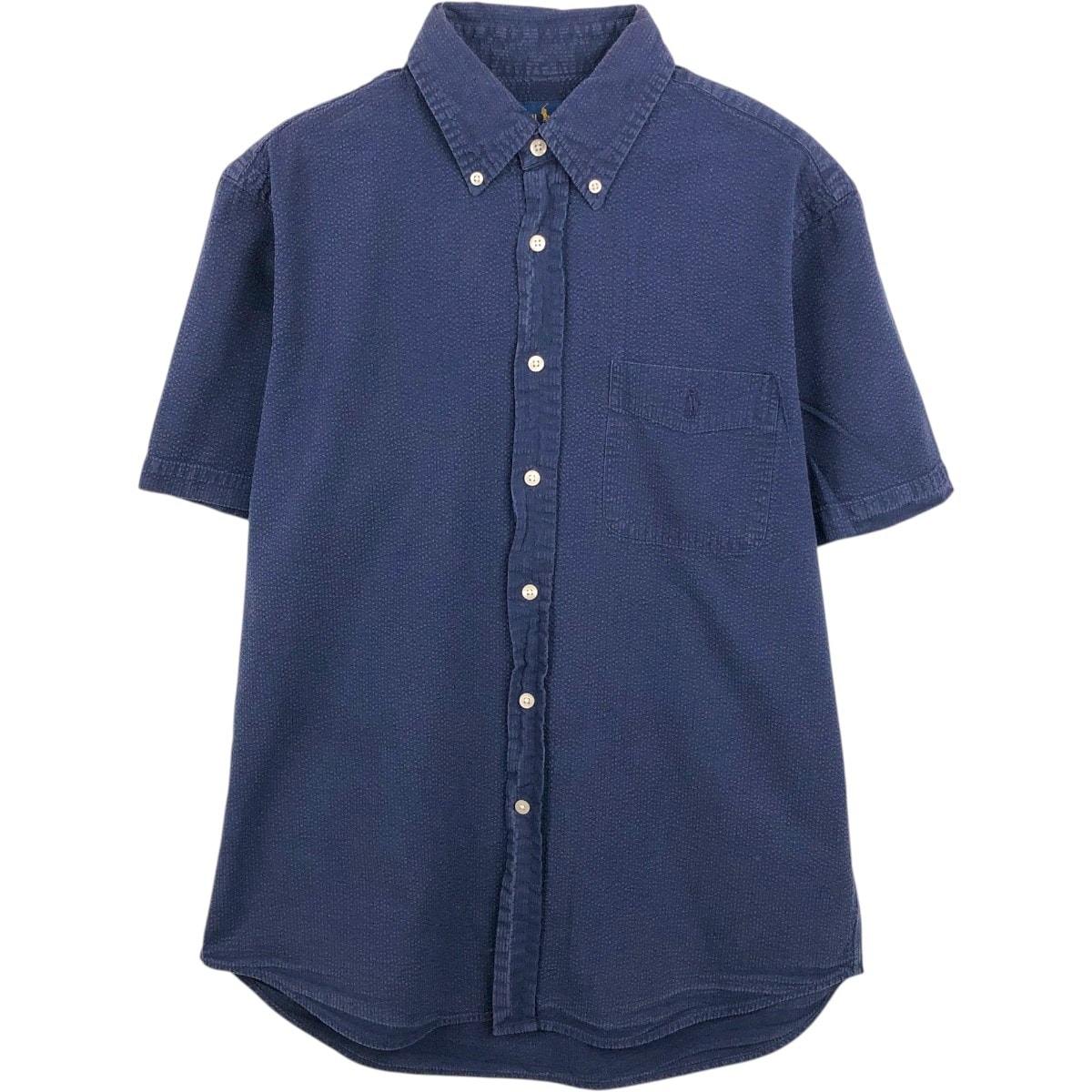 古着 ラルフローレン Ralph Lauren RALPH LAUREN SEERSUCKER シアサッカー 半袖 ボタンダウンシャツ メンズM相当/eaa668684