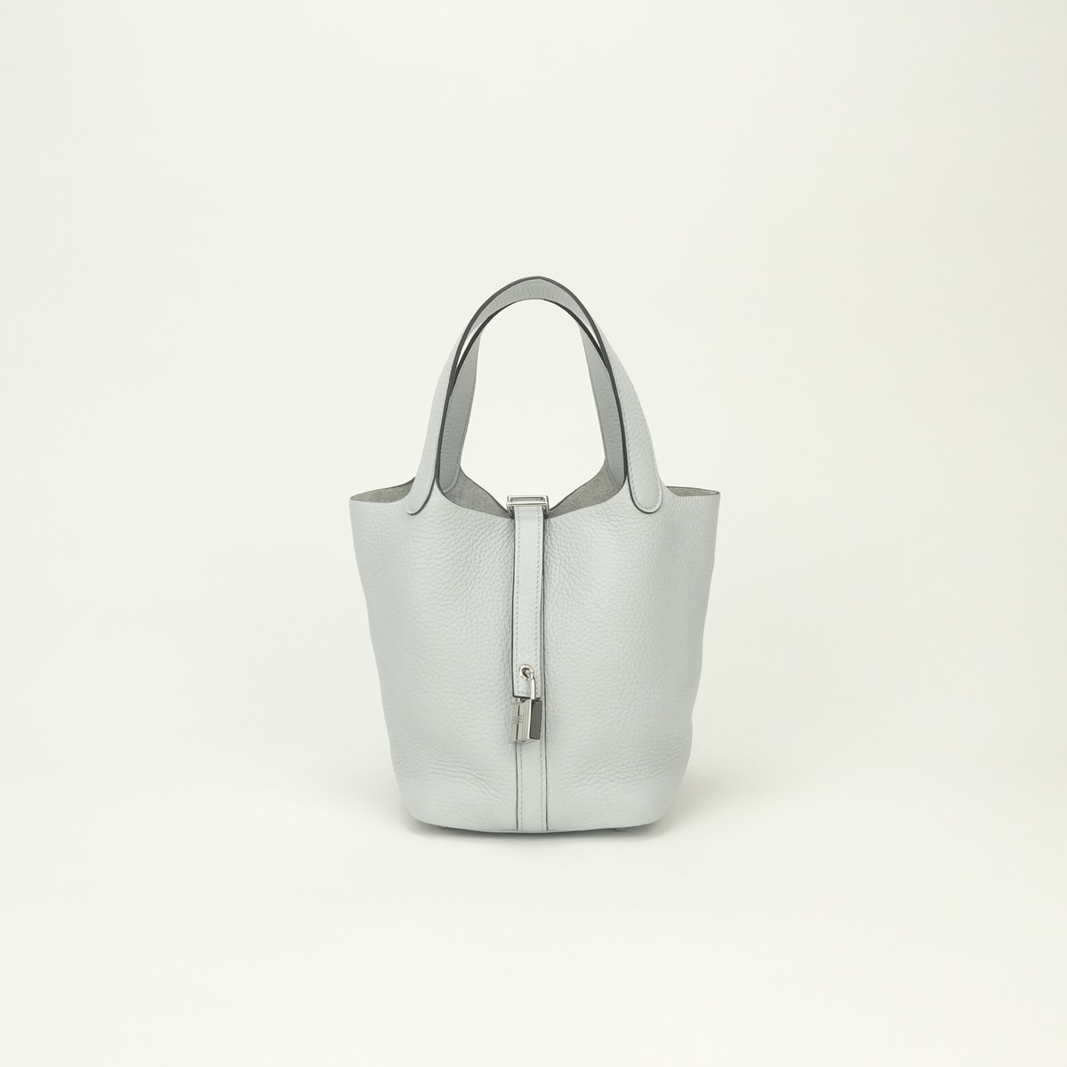エルメス HERMES ピコタンロックPM 18 バッグ トートバッグ トリヨンクレマンス ブルーペール Blue pale ブルー Blueライトブルー Light blue 青 水色 シルバー金具 ハンドバッグ