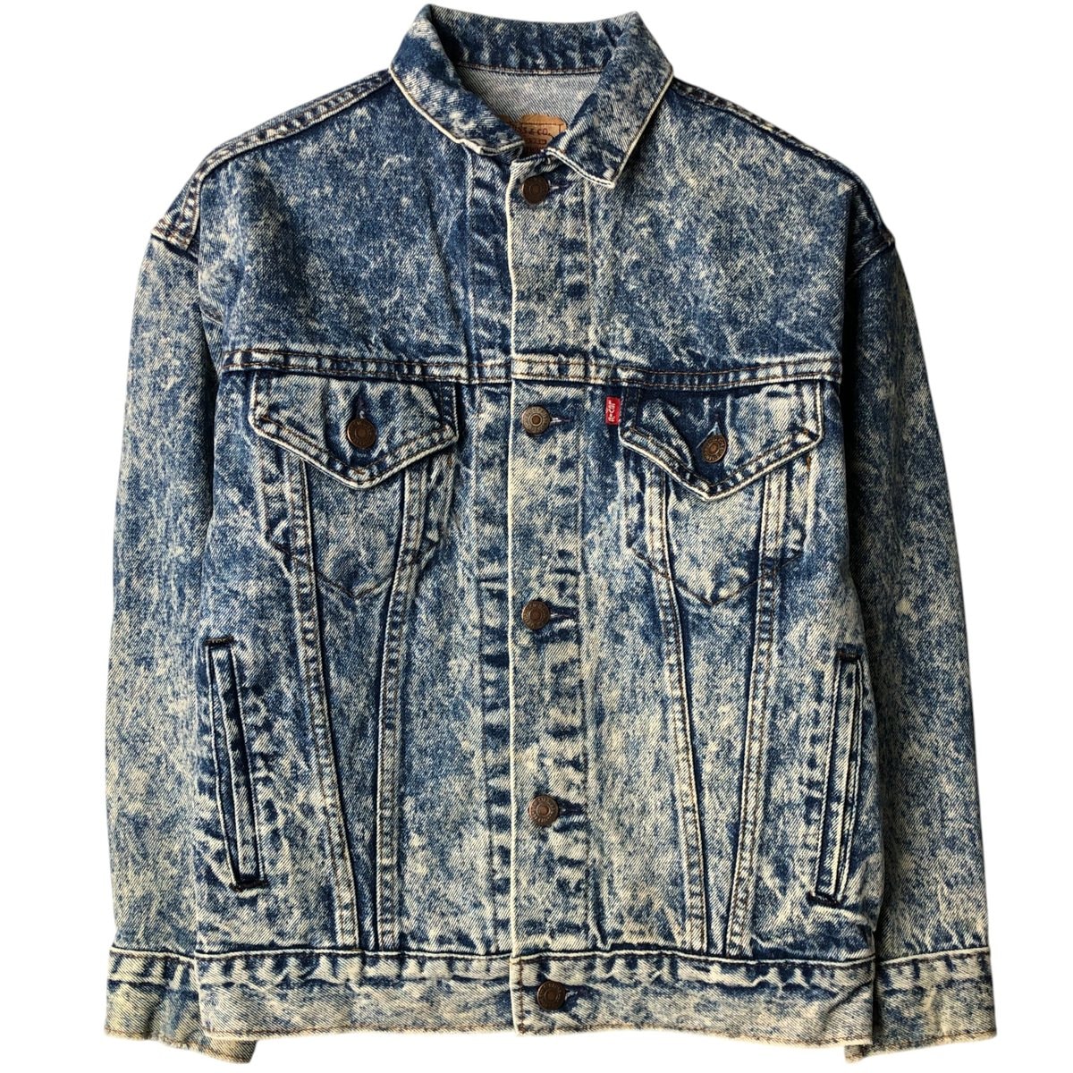 古着 90年代 リーバイス Levi's 57508-0208 ケミカルウォッシュ デニムジャケット Gジャン USA製 レディースM相当 ヴィンテージ/eaa578593