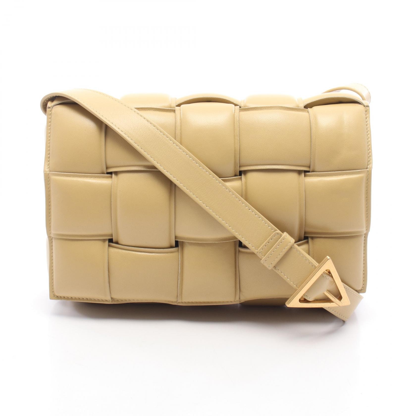ボッテガヴェネタ BOTTEGA VENETA パデット カセット イントレチャート ショルダーバッグ バッグ レザー レディース ブラウン系 591970 【中古】