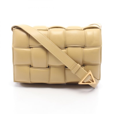 ボッテガヴェネタ BOTTEGA VENETA パデット カセット イントレチャート ショルダーバッグ バッグ レザー レディース ブラウン系 591970 【中古】