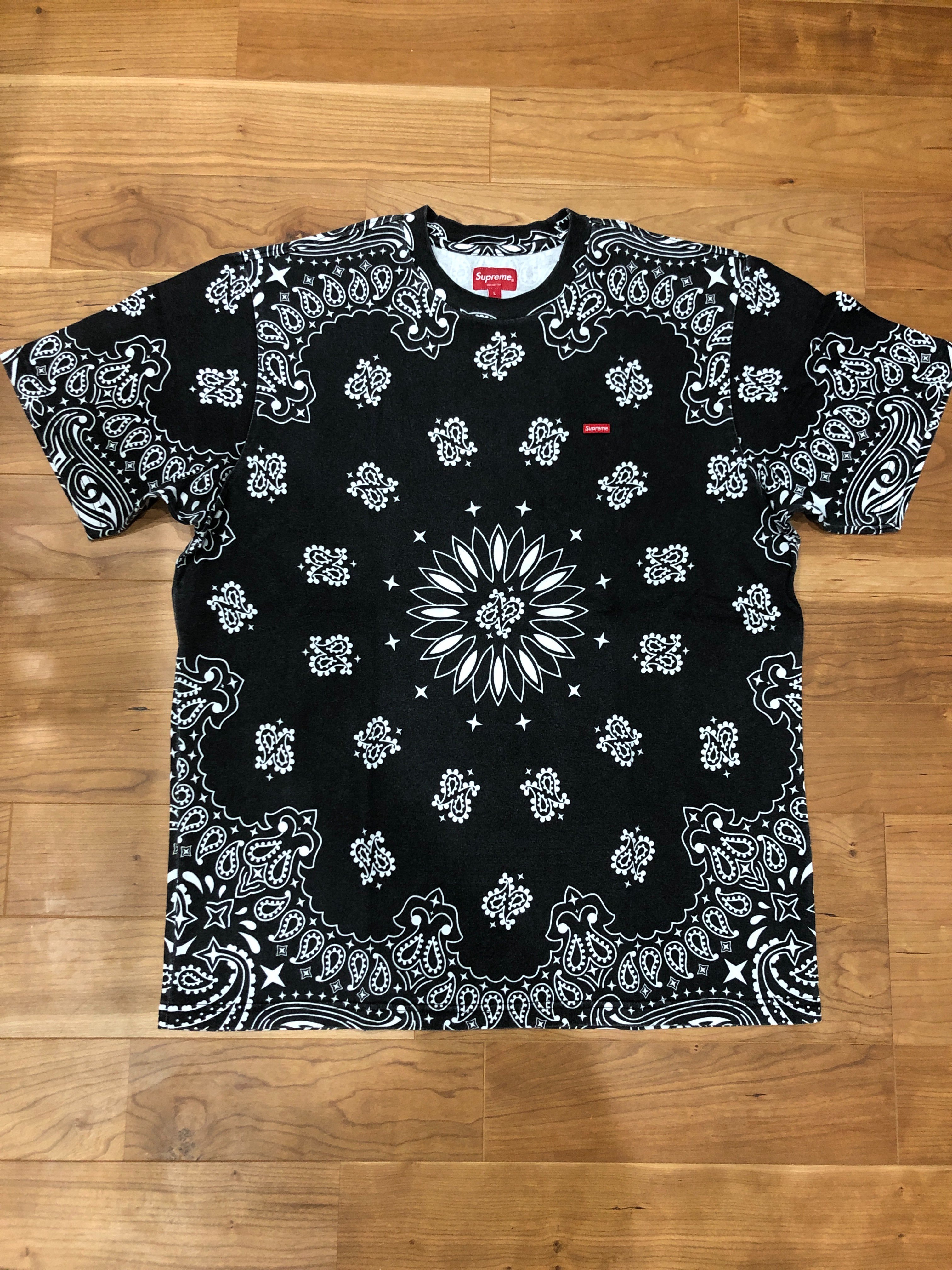 Supreme Small Box Tee "Bandana Black"(21SS)
