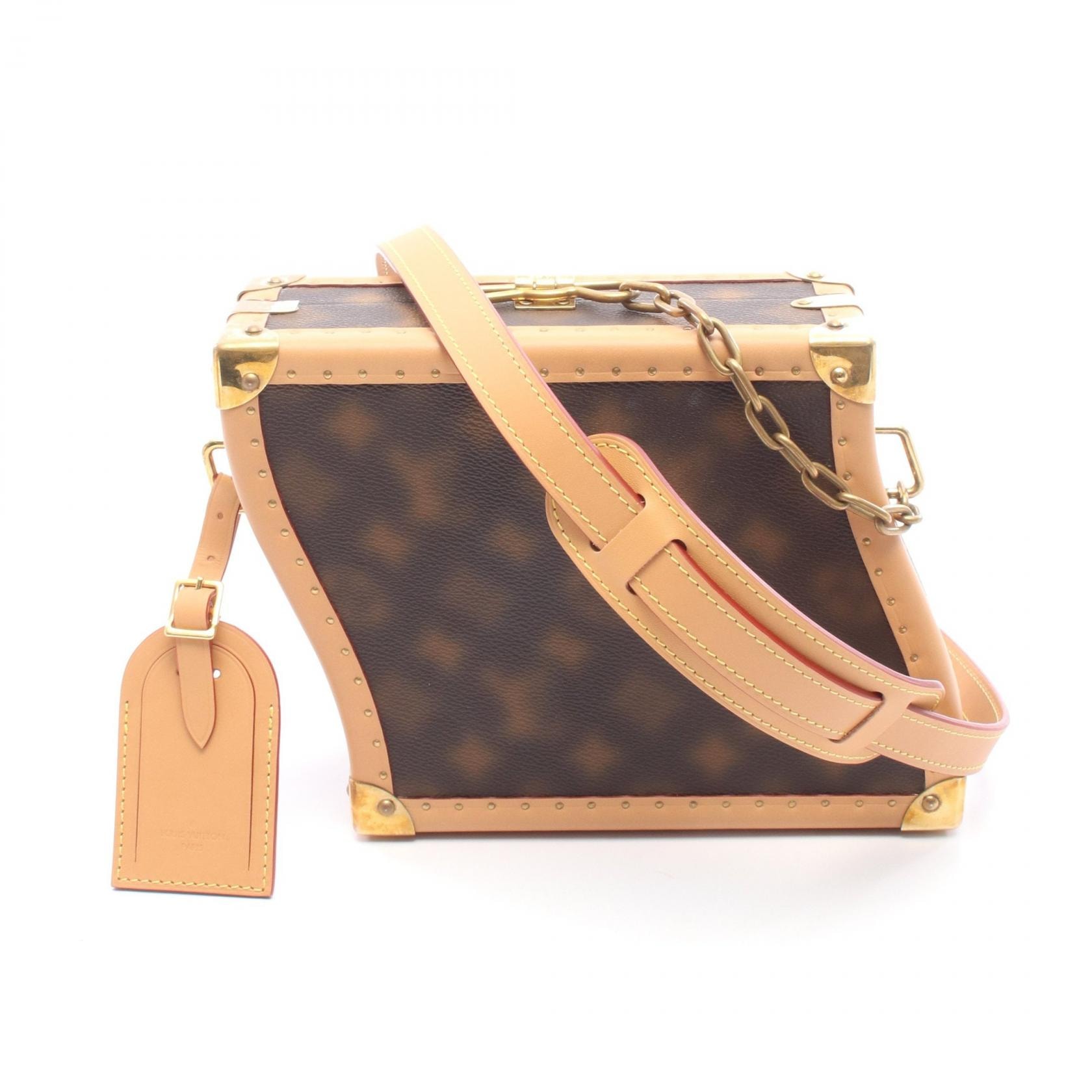 ルイ・ヴィトン LOUIS VUITTON クラッチボックス ウェイビー モザイクモノグラム ショルダーバッグ バッグ PVCコーティングキャンバス レザー モノグラム・モザイク・ウェイビー モノグラム レディース ブラウン系