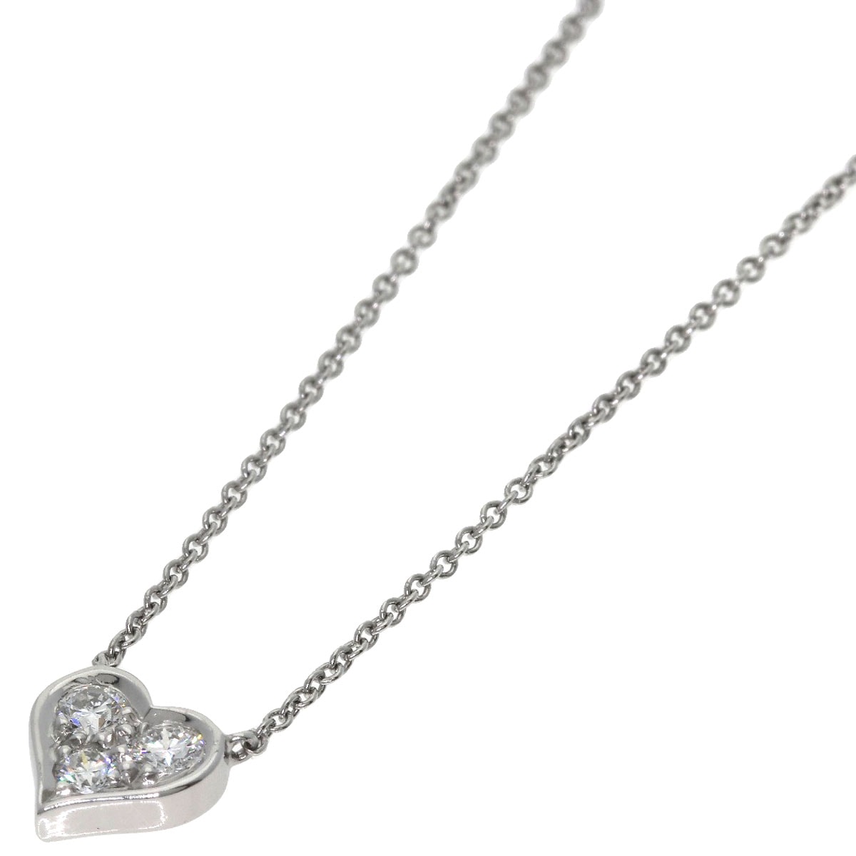 TIFFANY&Co. ティファニー センチメンタルハート ダイヤモンド ネックレス PT950 レディース [中古]