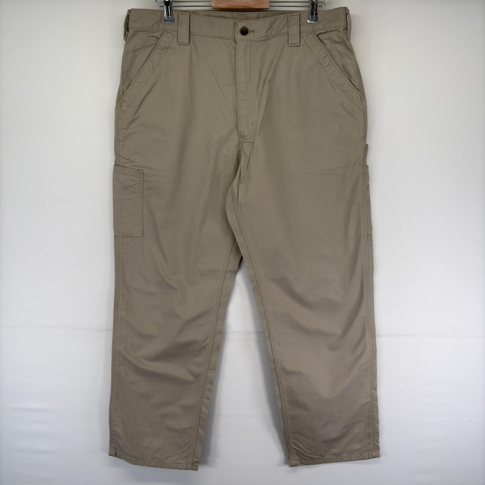 古着 カーハート Carhartt ダック パンツ ペインター ジップフライ ハンマーループ スパナポケット w38 L32  ベージュ系 メンズ