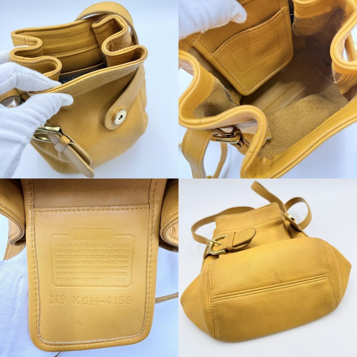 C (やや傷や汚れあり)】COACH（コーチ）4156 ヴィンテージ 巾着型