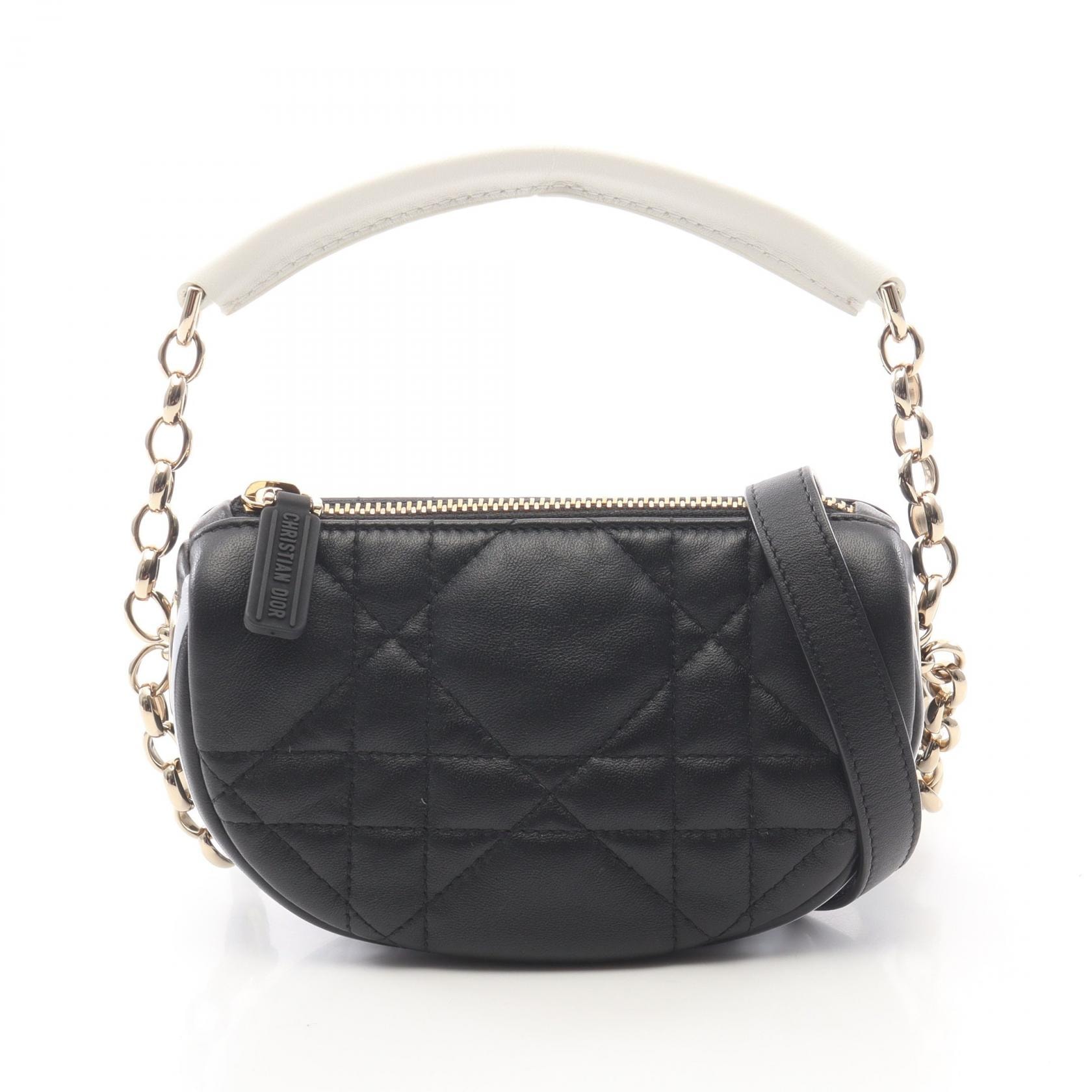 ディオール Dior DIOR VIBE MICRO BAG ヴァイブ マイクロ 2WAY ショルダーバッグ バッグ レザー レディース ブラック系 / ホワイト系 S7200ONOA 【中古】