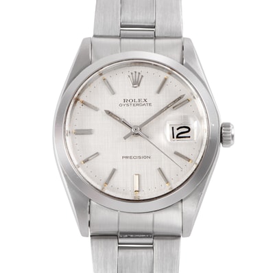 ROLEX ロレックス オイスターデイト 6694 1971年製 Tritium リネンダイヤル ステンレススチール
