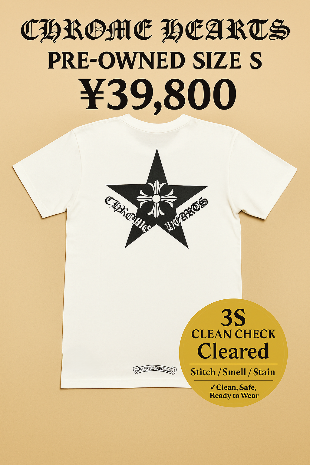クロムハーツ スタープリント Tシャツ "ホワイト"