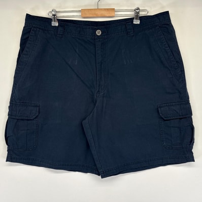 古着 コロンビア Columbia ショートパンツ カーゴ ハーフ ショーツ ワンポイントロゴ 半ズボン w42 L10 ネイビー メンズ