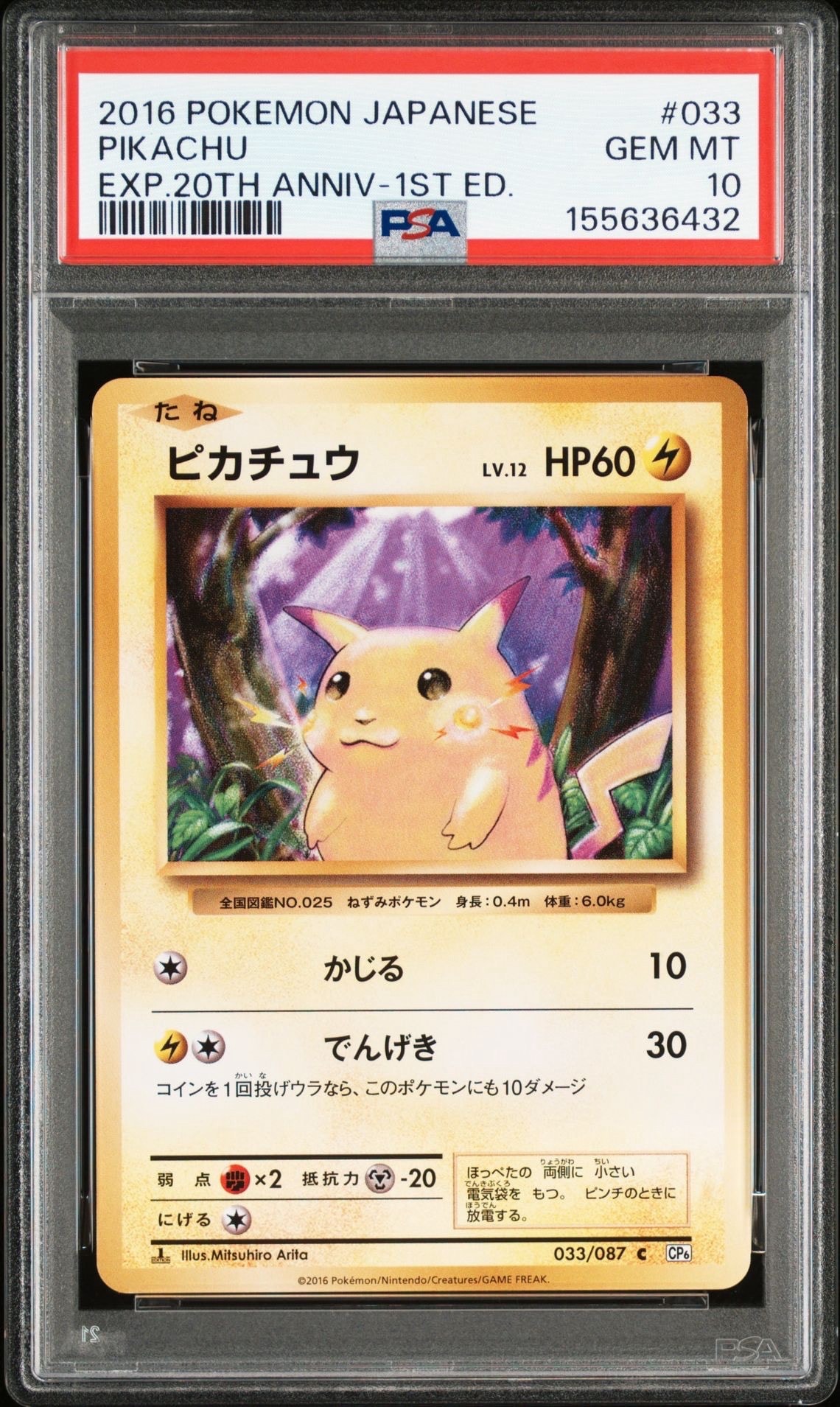 ピカチュウ C :1ED [CP6 033/087](コンセプトパック「ポケットモンスターカードゲーム 拡張パック 20th Anniversary」)