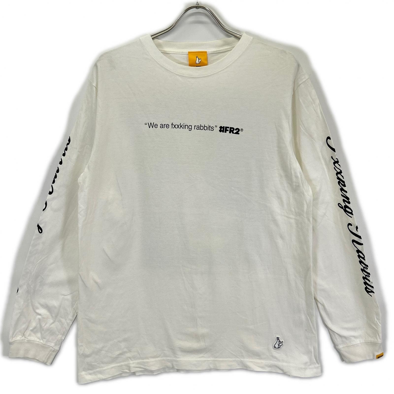 エフアールツー ホワイト 白貂を抱く貴婦人プリント 長袖Tシャツ M