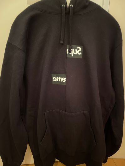 Supreme / Comme des Garçons SHIRT® Split Box Logo Hooded Sweatshirt "Black"