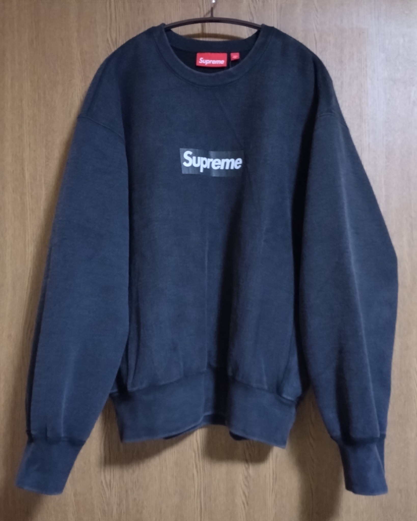 Supreme Washed Box Logo Crewneck "Black"