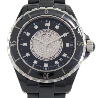 【ノーメンテナンス還元価格】シャネル J12 38mmセラミック・12P・センターパヴェ H1757 セラミック 自動巻