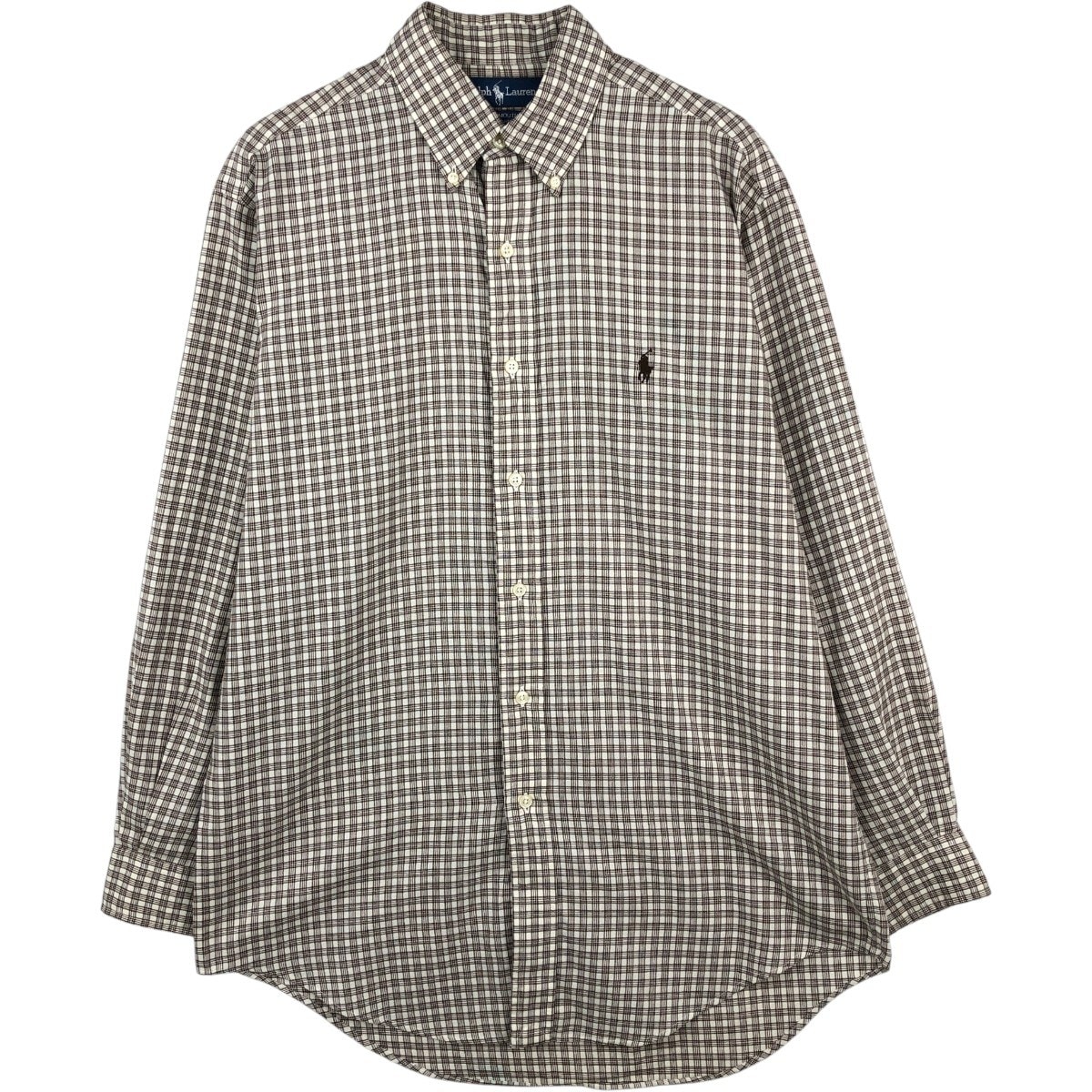 古着 ラルフローレン Ralph Lauren YARMOUTH 長袖 ボタンダウンチェックシャツ メンズM相当/eaa666366