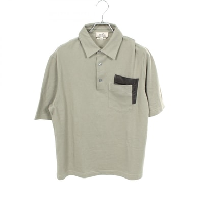 エルメス HERMES ポロシャツ 衣料品 トップス コットン カシミヤ メンズ カーキ系 【中古】