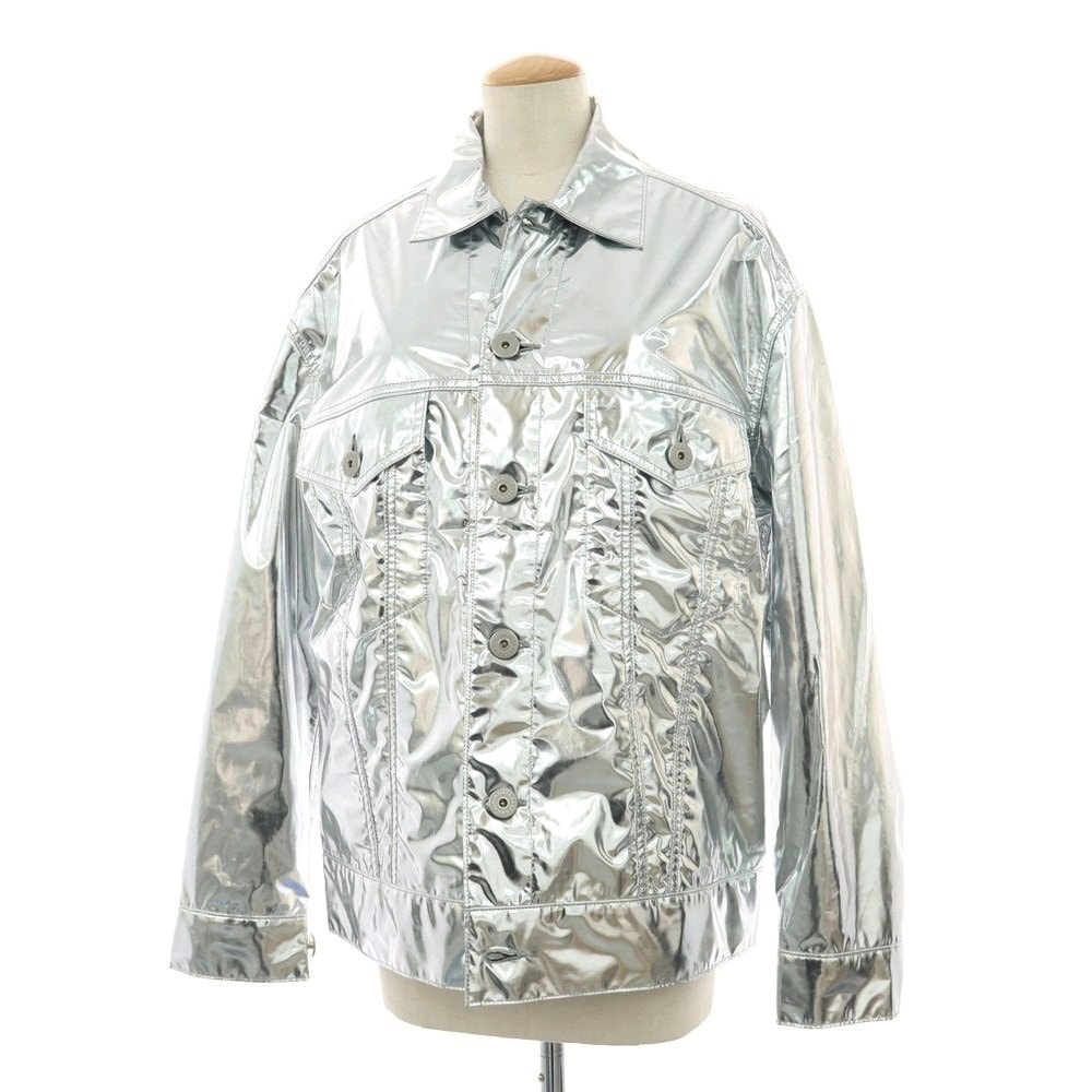 【中古】ジュンヤワタナベ JUNYA WATANABE 2025年春夏 ポリエステル トラッカージャケット シルバー【サイズXS】【レディース】