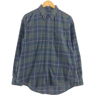 古着 90年代 ラルフローレン Ralph Lauren CHAPS チャップス 長袖 ボタンダウン ライトネルシャツ メンズL相当 ヴィンテージ/eaa514591