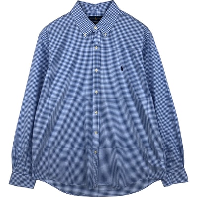 古着 ラルフローレン Ralph Lauren RALPH LAUREN STRETCH ギンガムチェック 長袖 ボタンダウンチェックシャツ メンズXL相当/eaa614944