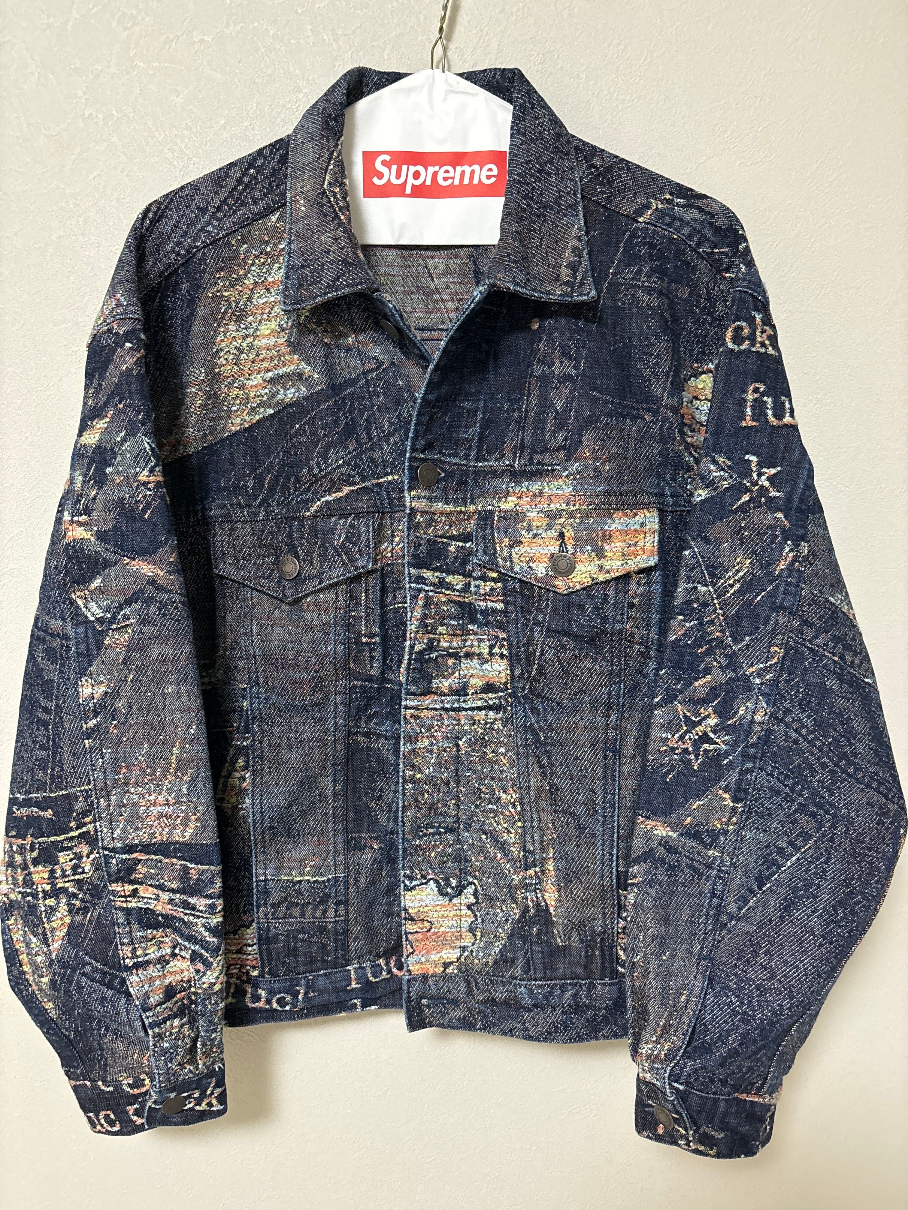 ジャケット・アウター SUPREME Trademark Jacquard Denim Supreme Archive Denim Jacquard Trucker Jacket 