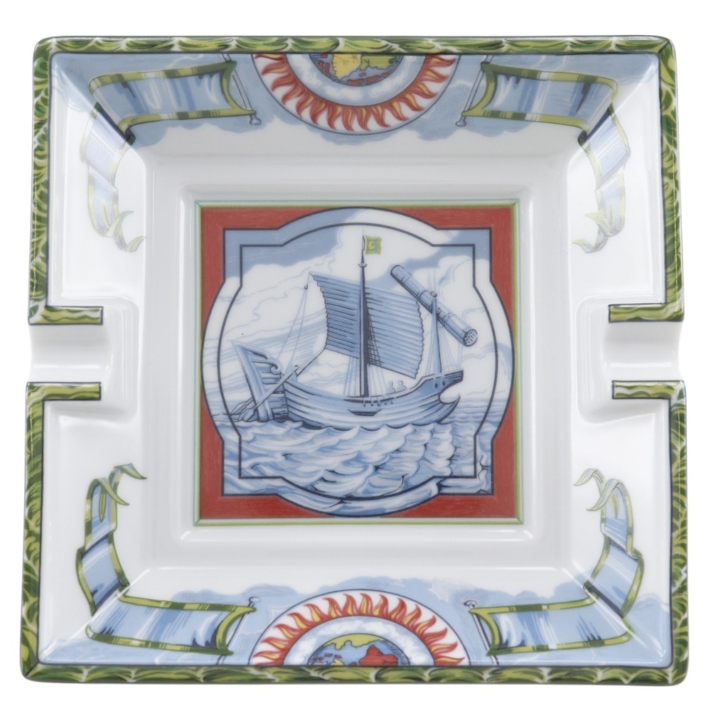 A (未使用に近い)】エルメス アッシュトレイ 灰皿 帆船 _その他雑貨の