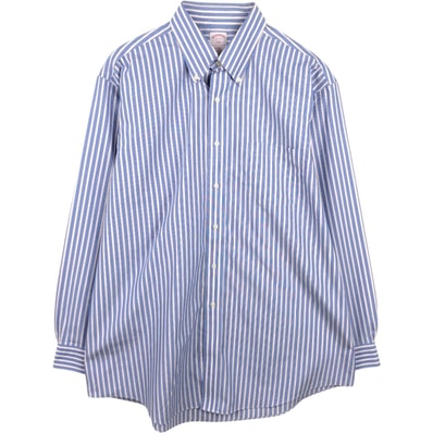 古着 ブルックスブラザーズ Brooks Brothers 346 長袖 ボタンダウンストライプシャツ メンズXL相当/eaa662597